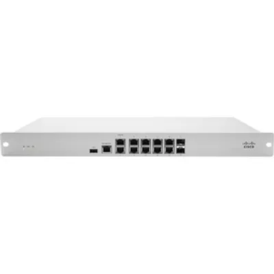 Produktbild von Cisco Meraki MX84, 0,5 Gbit/s, 1 Gbit/s, 0,25 Gbit/s, IEEE 802.11a, IEEE 802.11b, IEEE 802.11g, IEEE 802.11n, 200 Benutzer, Kabelgebunden