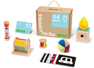 Obrázok produktu pre Tooky Toy Box Xxl Montessori vzdelávací 6v1 senzorický box 0-6 mesiacov