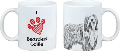 Zdjęcie produktu dla Bearded Collie – Kubek z psem, uroczy kubek z grafiką, prezent z Waszym zdjęciem marki Art-Dog