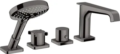 Produktbild von 4-Loch Wannenrandarmatur AXOR CITTERIO E DN 15 m Thermostat polished black chrome polished black chrome