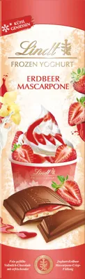 Produktbild von Lindt Frozen Yoghurt Erdbeer-Mascarpone Tafel Packung 100g