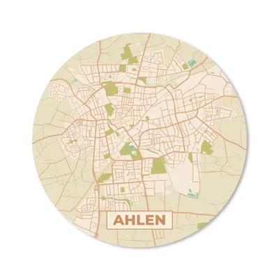 Produktbild von MuchoWow® Mauspad Mousepad Karte - Ahlen - Vintage - Stadtplan 20x20 cm - Mousepads - Maus Mat - Pad - Mausunterlage - Schreibtischmatte