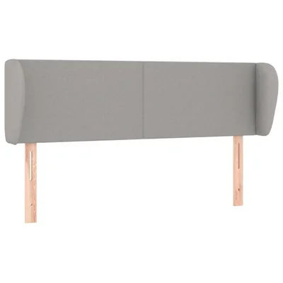 Produktbild von vidaXL Kopfteil mit Ohren Hellgrau 147x23x78/88 cm Stoff