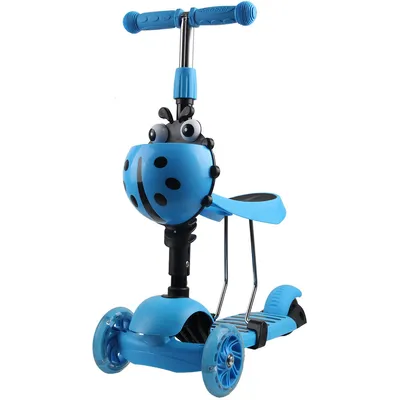 Image de Scooter enfant 2en1 LIENKA avec roues LED, bleu