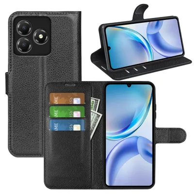 Obrázok produktu pre Puzdro na smartfón ZTE Blade A36 z umelej kože v tvare knižky, čierne