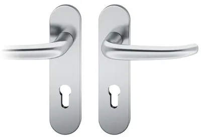 Produktbild von FSB 1023 Kurzschild Edelstahl  (Lochung: PZ, Ausführung: Drücker/Drücker) Lochung: PZ Ausführung: Drücker/Drücker