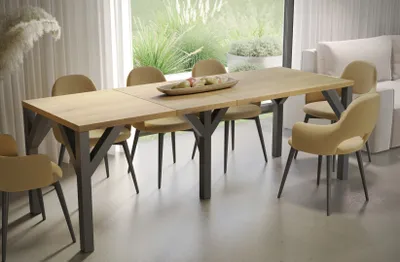 Image de Endo-Moebel Table de salle à manger Baltika 130cm - 240cm extensible bois Table de cuisine (chêne naturel)