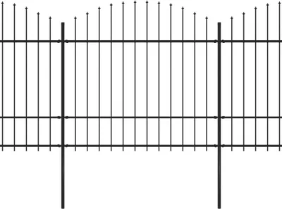 Obrázok produktu pre vidaXL Záhradný plot s hrotom z ocele 1248 x 175 cm čierny