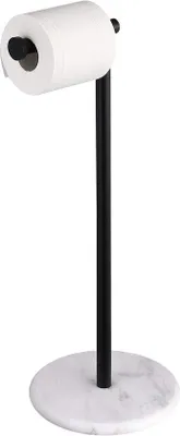 Produktbild von Stehender schwarzer Toilettenpapierhalter aus Edelstahl, frei stehend, BPH284S1-BK