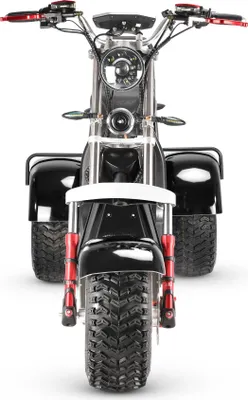 Produktbild von Urban Chopper Trike CP7 Elektro-Dreirad E-Roller 45km/h 2x 2000W Neigbar, Höchstgeschwindigkeit:45 km/h, Akku:20 Ah Batterie, Fahrzeugfarbe:Schwarz, Aufbauservice:Ohne Aufbauservice