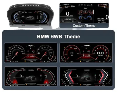 Zdjęcie produktu dla Cyfrowy zestaw wskaźników, bezprzewodowe CarPlay, nawigacja w czasie rzeczywistym, wersja standardowa E60