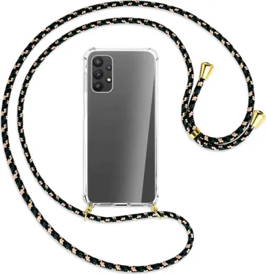 Produktbild von Handykette Backcover-Schutzhülle mit Band (Metall goldfarben) für Samsung Galaxy A23 4G - camouflage