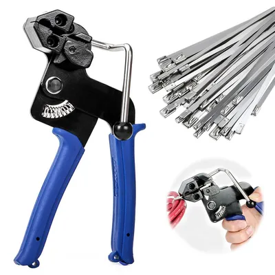 Kabelbinder-Set aus Edelstahl, 100 Stück, 4,6 x 300 mm