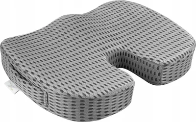 Produktbild von Orthopädisches Sitzkissen aus Memory-Schaum - Grau - Ergonomisches Kissen für Sessel, Autositz, Stuhl - Erhöht Sitzkomfort & Entlastet den Rücken