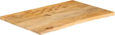 Image de vidaXL Plateau de table avec bord d'arbre 90x60x3,8 cm bois massif mangue