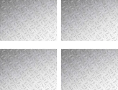Produktbild von vidaXL Treppe Tritt Rechtwinklig 4 pcs Silber 70 x 50 cm Aluminium