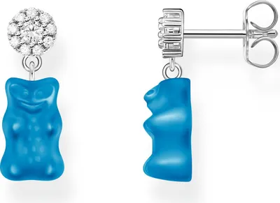 Zdjęcie produktu dla Thomas Sabo - H2330-052-1 - Kolczyki - Damskie - Złoty niedźwiedź niebieski