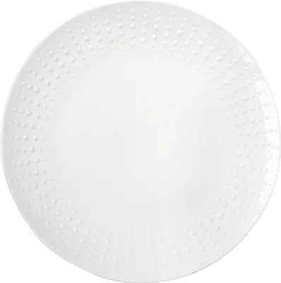 Produktbild von Frühstücksteller DROPS WHITE mit Punktrelief weiß D. 21cm aus Porzellan EASY LIF