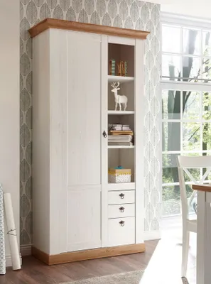 Immagine prodotto di Mobiletto per il soggiorno della casa di campagna 102 cm pino bianco / rovere wotan