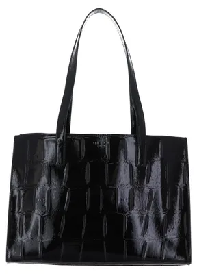 Produktbild von Ted Baker Handtasche Welona Croc Effect Elongated Icon Bag Black schwarz