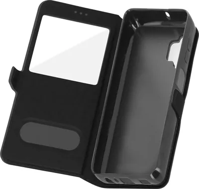 Zdjęcie produktu dla Avizar, Samsung Galaxy A32 5G Cover z podwójnym oknem i funkcją podstawki, czarny