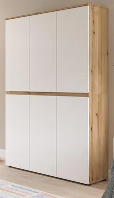 Produktbild von Mehrzweckschrank "Assino" in weiß und Evoke Eiche 105 x 175 cm