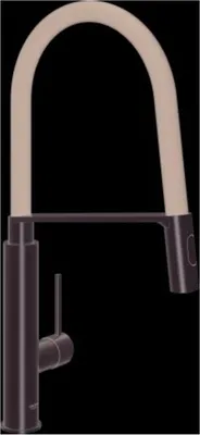 Produktbild von GROHE Concetto, Ziehen, Schwarz, Edelstahl, Hebelgriffe, Einzelbild, Spray, Type U