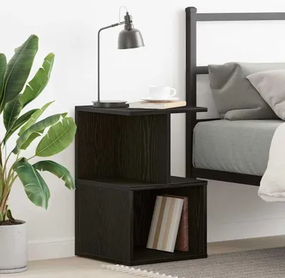 Produktbild von vidaXL Nachttisch Schwarz Eichen-Optik 35 x 35 x 55 cm Holzwerkstoff