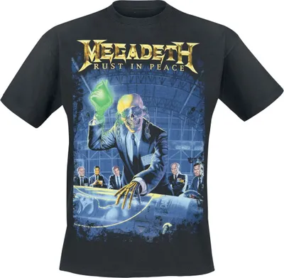 Produktbild von Megadeth T-Shirt Herren Rust in Peace schwarz Band-Merch, Bands 100% Baumwolle L