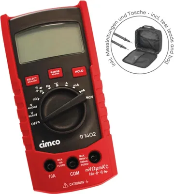 Produktbild von Cimco DMM 310 TRMS, Digitales Multimeter, mit Tasche, 1 Stk.