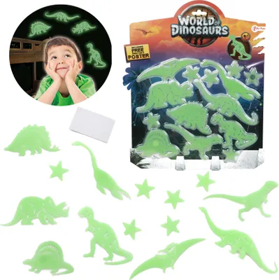 Obrázok produktu pre Toi-Toys - SVET DINOSAUROV - Fluorescenn samolepky dinosaurov