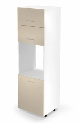 Obrázok produktu pre Halmar Skrinka na vstavanú rúru Vento DP-60/214 - biela / béžový vysoký lesk