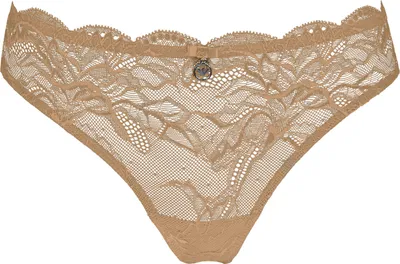 Produktbild von EMPORIO ARMANI Damen Brazilian Brief Virtual Lace Slips S M L XL, Farbe:Beige, Wäschegröße:XL, Artikel:-08250 karamell