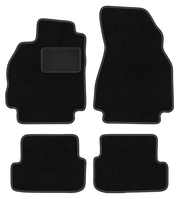 Obrázek produktu pro Velurové autokoberce pro: Renault Megane II 2002-2008 (hatchback) – sada 4 ks, černé, na míru – Wielganizator LUX