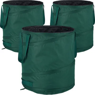 Produktbild von relaxdays vrecia na záhradný odpad 3x 85,0 l zelené, 3 ks.