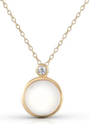 Produktbild von F Collier 925/- Sterling Silber 45cm gelb Perlmutt weiß 358250256