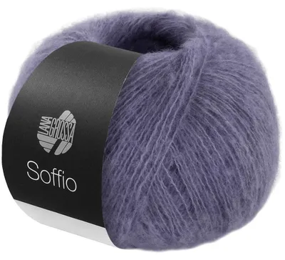 Produktbild von Lana Grossa SOFFIO 25 g flauschiges Lace-Garn aus Wolle mit Kaschmiranteil 215m Farbe 034 - Blauviolett