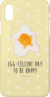 Produktbild von Mr. & Mrs. Panda Iphone 10 Handyhülle Spiegelei Ei - Gelb Pastell - Geschenk, Liebe, Schön, X, Cover, Tag, Lustige Sprüche, Hülle, Handy, Glücklich