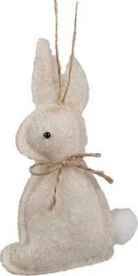 Obrázok produktu pre Clayre & Eef Veľkonočný prívesok králik 10 cm Béžová bavlna