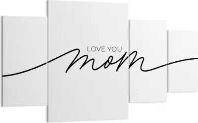 Produktbild von Bild auf Leinwand - Leinwandbild - 4 Teile - Ich liebe dich Mama - 160x90cm - Wand Bild - Wanddeko - Wandbilder - Leinwanddruck - Bilder - Wanddekoration - Leinwand bilder - Wandbild - DL160x90-4794