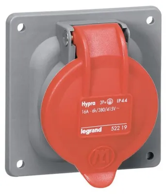 Image de Socle Tableau Hypra Rouge Ip44 Legrand 32a 3p+n+t