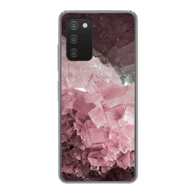Produktbild von MuchoWow® Handyhülle Schutzhülle Hülle für Samsung galaxy a73 Naturstein - Rosa - Kristall Silikon Softcase Handy Hülle - Handyhülle
