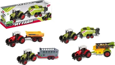 Obrázok produktu pre Kovový traktor s poľnohospodárskymi strojmi MegaCreative