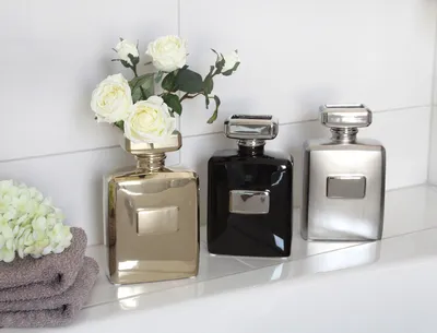 Produktbild von Gilde Vase Flacon "Milano" Keramik goldfarben 47248