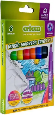 Produktbild von CRICCO löschbare Stifte 7+1 Farben