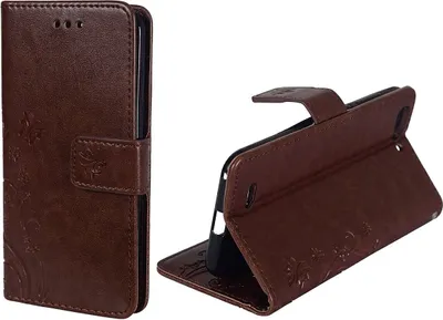 Produktbild von Schutz Hülle Blumen für Case Handy ZTE Blade V6 Coffee