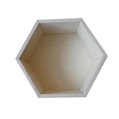 Produktbild von Holzregal Sechseck 24 x 21 x 10 cm