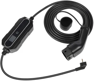 Produktbild von Mobile Ladestation Typ 2 – Ladekabel für Autos – Typ 1 Mennekes, 6A-16A, für Elektrofahrzeuge – 5m
