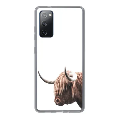 Produktbild von MuchoWow® Handyhülle Schutzhülle Hülle für Samsung Galaxy S20 FE Schottischer Highlander - Kopf - Weiß Silikon Softcase Handy Hülle - Abdeckung