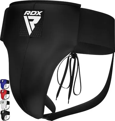 Produktbild von RDX Tiefschutz Herren Kampfsport Boxen, Genehmigt SATRA, Maya Hide Leder, Hodenschutz Manner MMA Kickboxen Unterleibschutz Handball Muay Thai, Groin Guard Protection Zubehör, Tiefenschutz Taekwondo